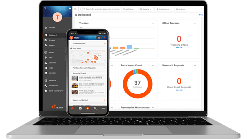 Tenna Dashboard on the Tenna online platform and Tenna app